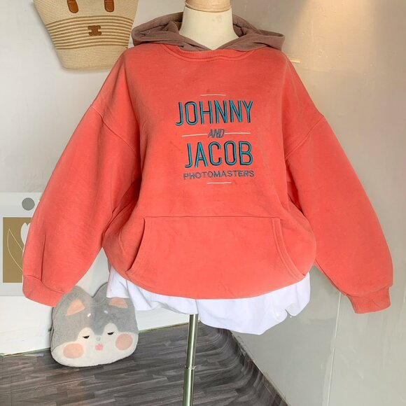 Oversized Coral Graphic Sweatshirt Hoodie - Picture 1 of 4